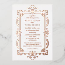 Romantisch Art Nouveau Bruiloft roos Goud