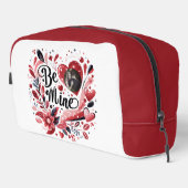 Romantisch "Be Mine" Quote Donkerrood Hart Boheems Toilettasje (Rechterhoek)