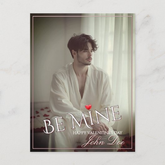 Romantisch 'Be Mine' Valentijnsontwerp Briefkaart (Voorkant)