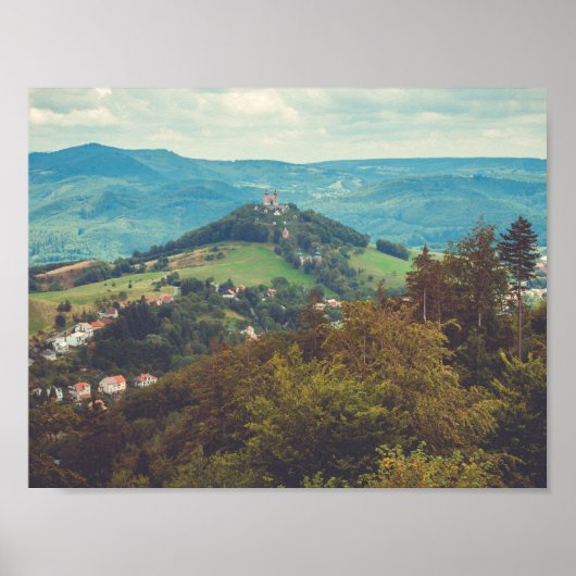 Romantisch berglandschap poster (Voorkant)