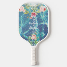 Romantisch blauw aangepast paar namen pickleball pickleball paddle