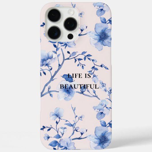 Romantisch Blauw Bloemen Case-Mate iPhone Case (Achterkant)