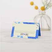 Romantisch Blauw Bloemen Huwelijk (Voorkant)