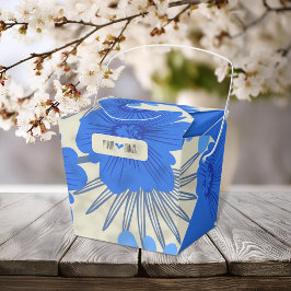 Romantisch Blauw Bloemen Huwelijk Bedankdoosjes