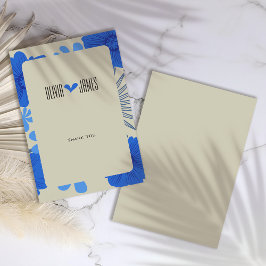 Romantisch Blauw Bloemen Huwelijk Dank u kaart