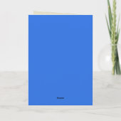 Romantisch Blauw Bloemen Huwelijk Programma (Achterkant)