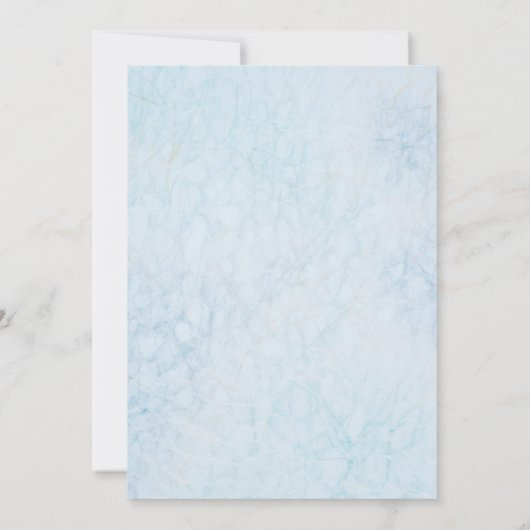 Romantisch Blauw Bloemen Huwelijk Save The Date Ka Kaart (Achterkant)