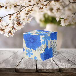 Romantisch Blauw Bloemen Trouwgunstbox Bedankdoosjes