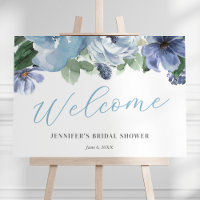 Romantisch Blauw Bloemstuk Bruiloft Feest Welkom B