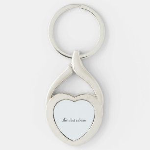 Romantisch Blauw Leven is maar een droom Sleutelhanger