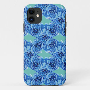 Romantisch blauw roos iPhone 11 hoesje