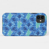 Romantisch blauw roos Case-Mate iPhone case (Achterkant (horizontaal))