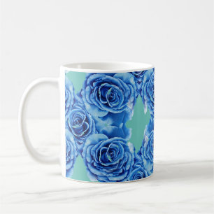 Romantisch blauw roos koffiemok