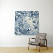 romantisch blauw wandkleed (In Situ (horizontaal))