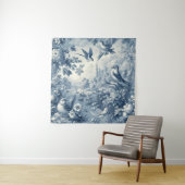 romantisch blauw wandkleed (In situ)