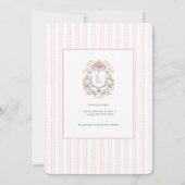 Romantisch bloemcrest-monogram | Bruid Kaart (Achterkant)