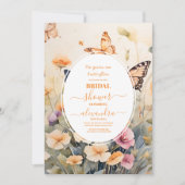 Romantisch Bloemen & Vlinders Vrijgezellenfeest Kaart (Voorkant)