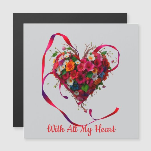 Romantisch Bloemhart (Voorkant / Achterkant)