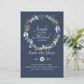 Romantisch Bloemig Bewaar de Datum Veel Kleur Them (Staand voorkant)