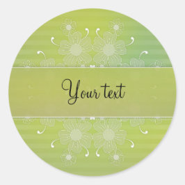 Romantisch bloemontwerp ronde sticker