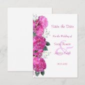 Romantisch bloemstuk bruiloft Save The Date (Voorkant / Achterkant)