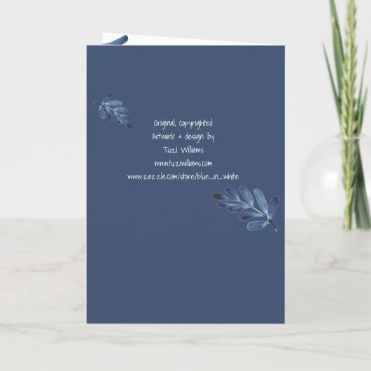 Romantisch Blue Moon Rabbit Bunny Valentijn Custom Feestdagen Kaart (Achterkant)