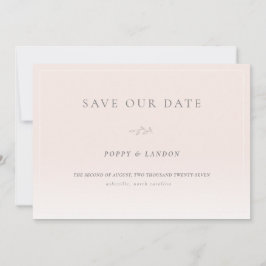 Romantisch Blush Pink Save The Date Kaart