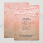 Romantisch Blush Pink String Lights Vrijgezellenfe Kaart (Voorkant / Achterkant)