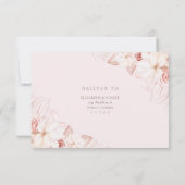 Romantisch Bord Roze Rozen Bruiloft RSVP Kaart (Achterkant)