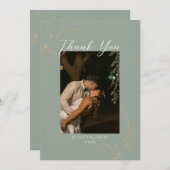 Romantisch bos bedankt kaart (Voorkant / Achterkant)