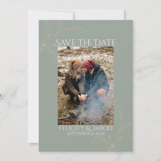 Romantisch bos Bewaar de datum Save The Date (Voorkant)