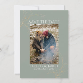 Romantisch bos Bewaar de datum Save The Date