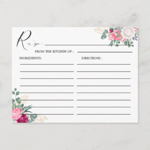 Romantisch Bourgondië Blush Roze Bloemen Bruiloft  Briefkaart