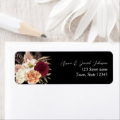 Romantisch Bourgondië Zwarte Bruiloft Etiket (Insitu)