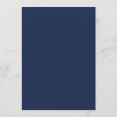 Romantisch Bourgondisch Goud Marine Blauw Bloemen Menu (Achterkant)