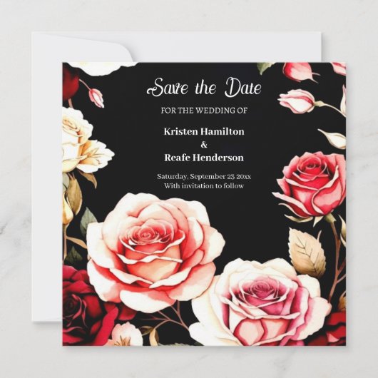 Romantisch Bourgondisch minimalisme Save The Date (Voorkant)