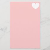 Romantisch briefpapier | Hart monogram (Voorkant)