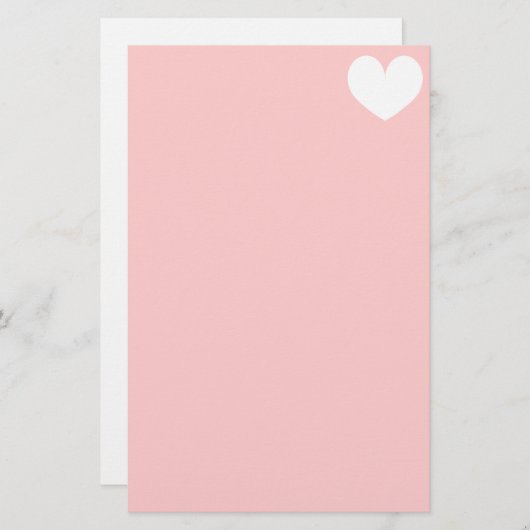 Romantisch briefpapier | Hart monogram (Voorkant / Achterkant)