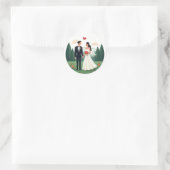 Romantisch bruidspaar Sticker (Tas)