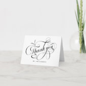 Romantisch Calligrafiescript - Hartelijk dank Bedankkaart (Voorkant)