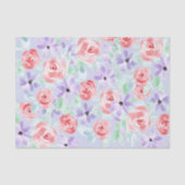 Romantisch Charmant Paarse Lavendel en Rood Tissuepapier (Voorkant)