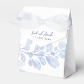 Romantisch Chic Classic Blauw Bloemen Favoriet Doz Bedankdoosjes (Voorkant Zijde)