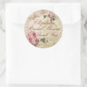  romantisch chic Vrijgezellenfeest dank u Ronde Sticker (Tas)