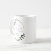 Romantisch citaat Eucalyptus Gold Koffiemok (Voorkant links)