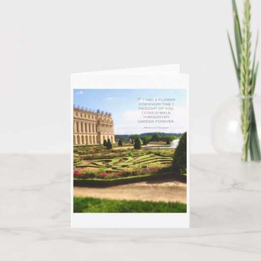 Romantisch citaat met de Kaart van de Tuin van (Voorkant)