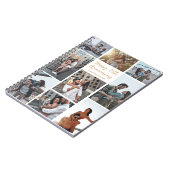 Romantisch Custom Jubileum Modern Collage Foto Notitieboek (Linkerzijde)