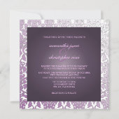 +ROMANTISCH DAMASK/PAARS/INVITATIES KAART (Achterkant)