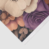 Romantisch Dark Moody Bloemen Boeket Tissuepapier (Detail)