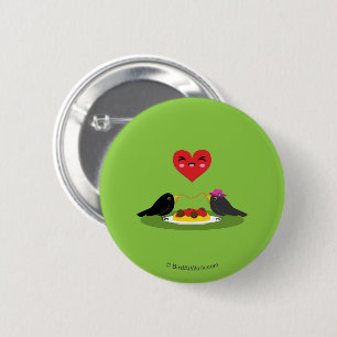 Romantisch Date met Spaghetti met Balletjes Ronde Button 5,7 Cm