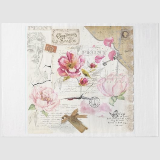 Romantisch Decoupage Papier (Voorkant)